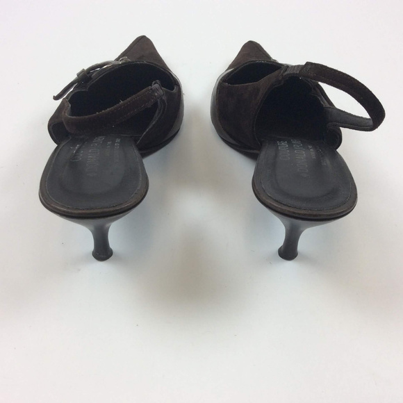 Donald Pliner Heels Size 6.5 Dark Brown Slingback - Picture 6 of 7